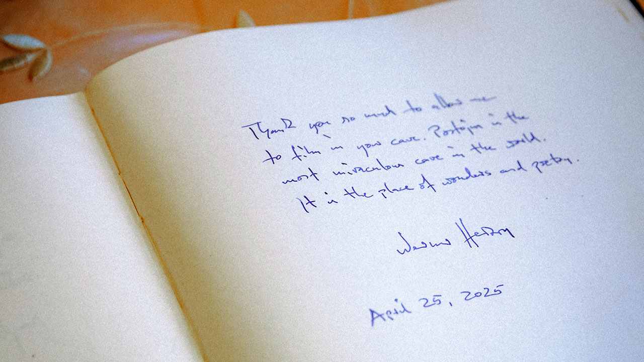 03 The impression of visiting and filming in Postojna Cave in Slovenia. Werner Herzog 2025.