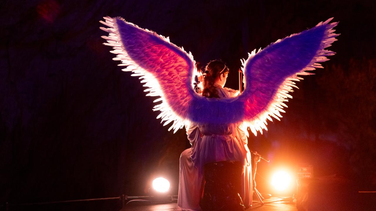 Angel. Living Nativity in Postojna Cave 2025. Photo Valter Leban