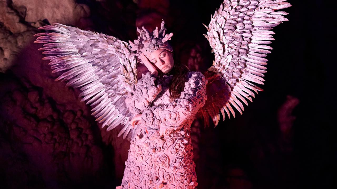 Angel. Living nativity in Postojna Cave 2025. Photo Iztok Medja