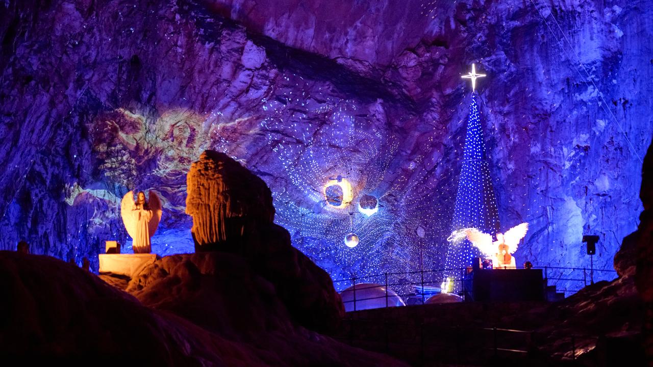 Concert Hall. Living nativity in Postojna Cave 2025. Photo Iztok Medja