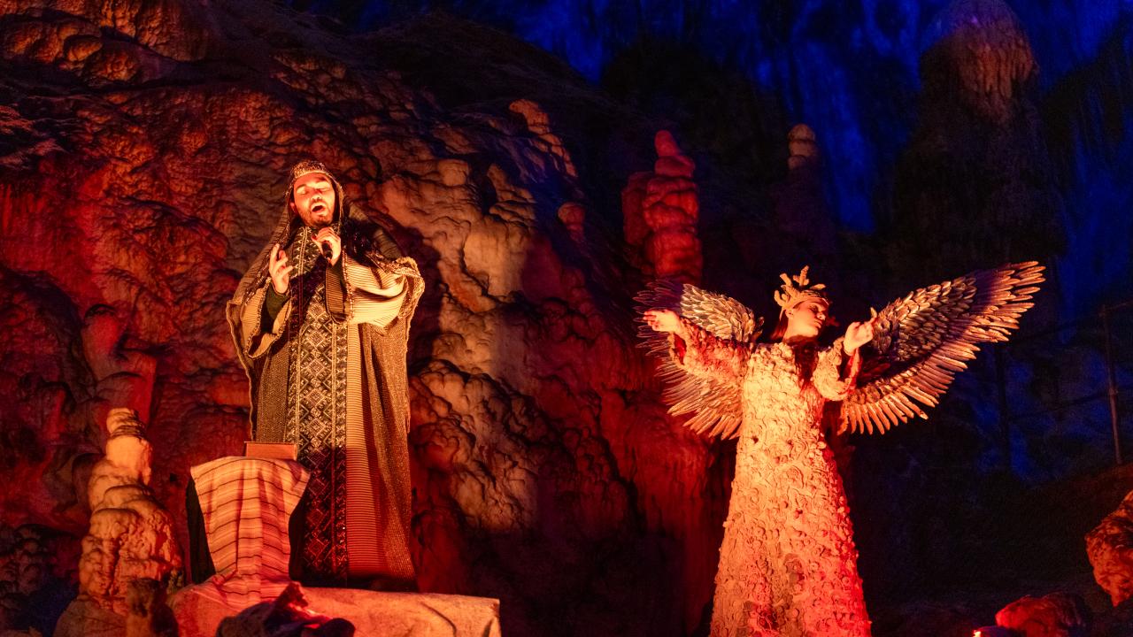 Ivan Defabiani. Living Nativity in Postojna Cave 2025. Photo Valter Leban